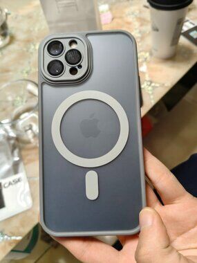 Magnetic Frosted Matte Black Phone Case